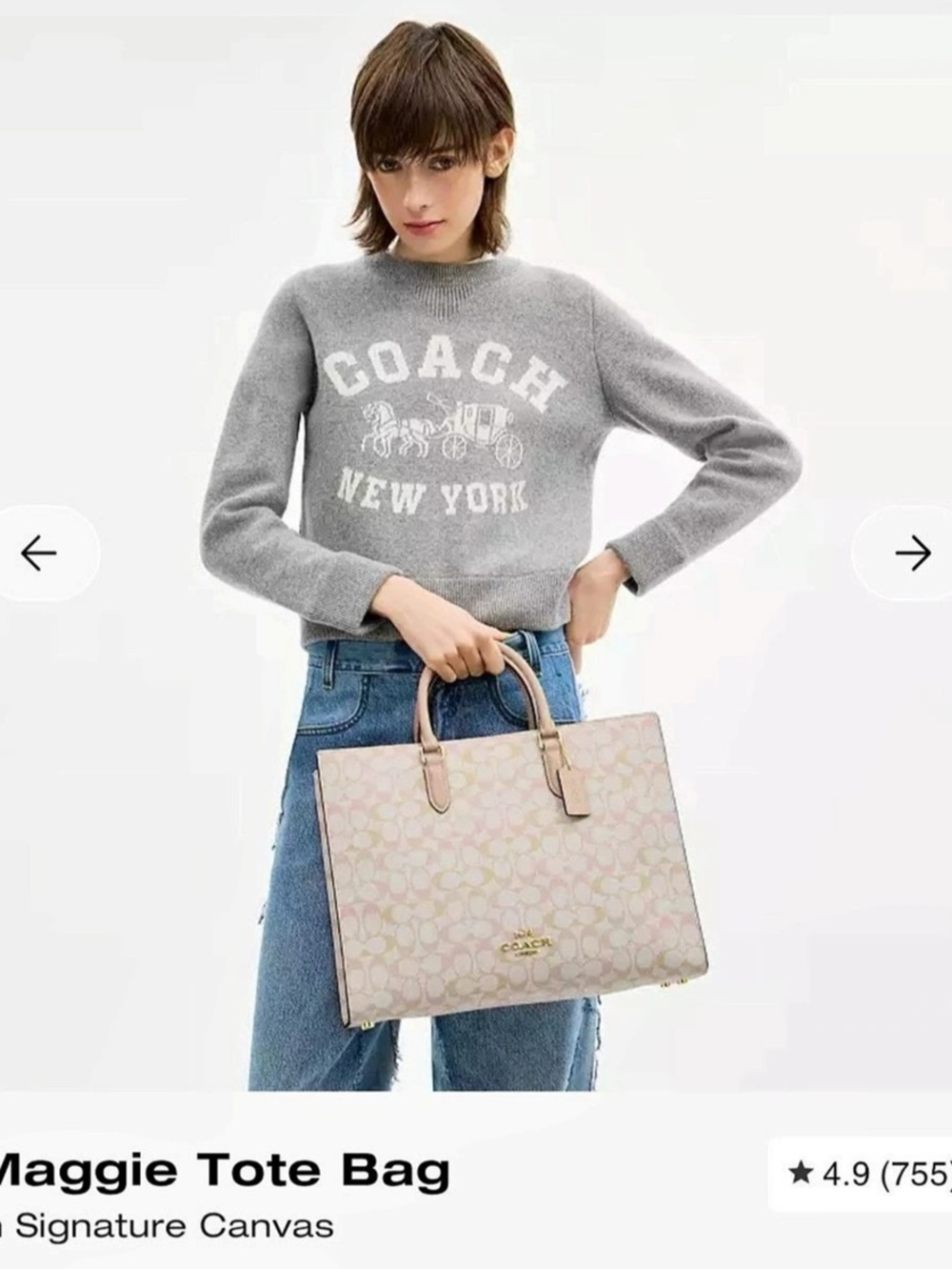 Coach Maggie Tote Bag In Signature Canvas